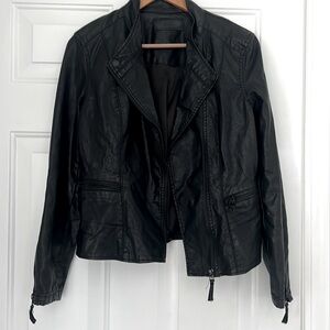 Faux Leather Moto Jacket